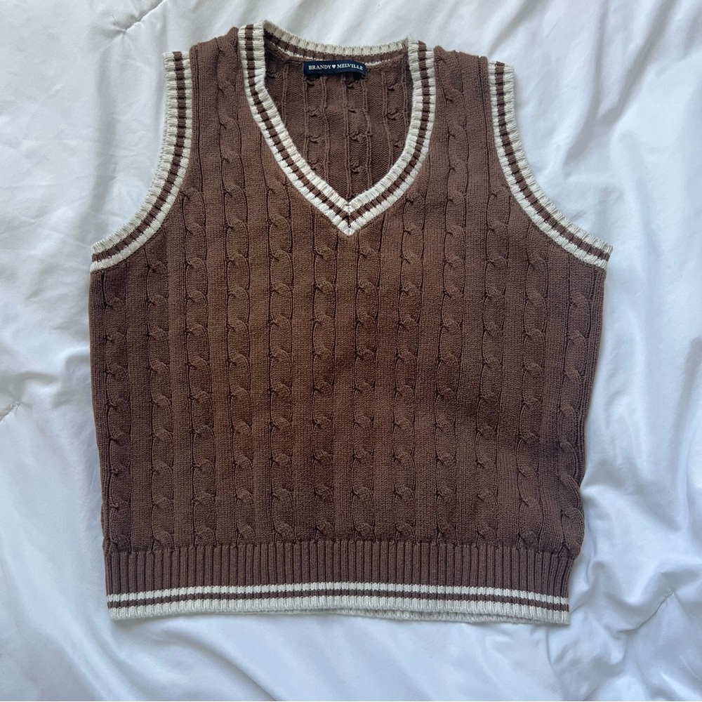 Brandy Melville Brown Sweater Vest